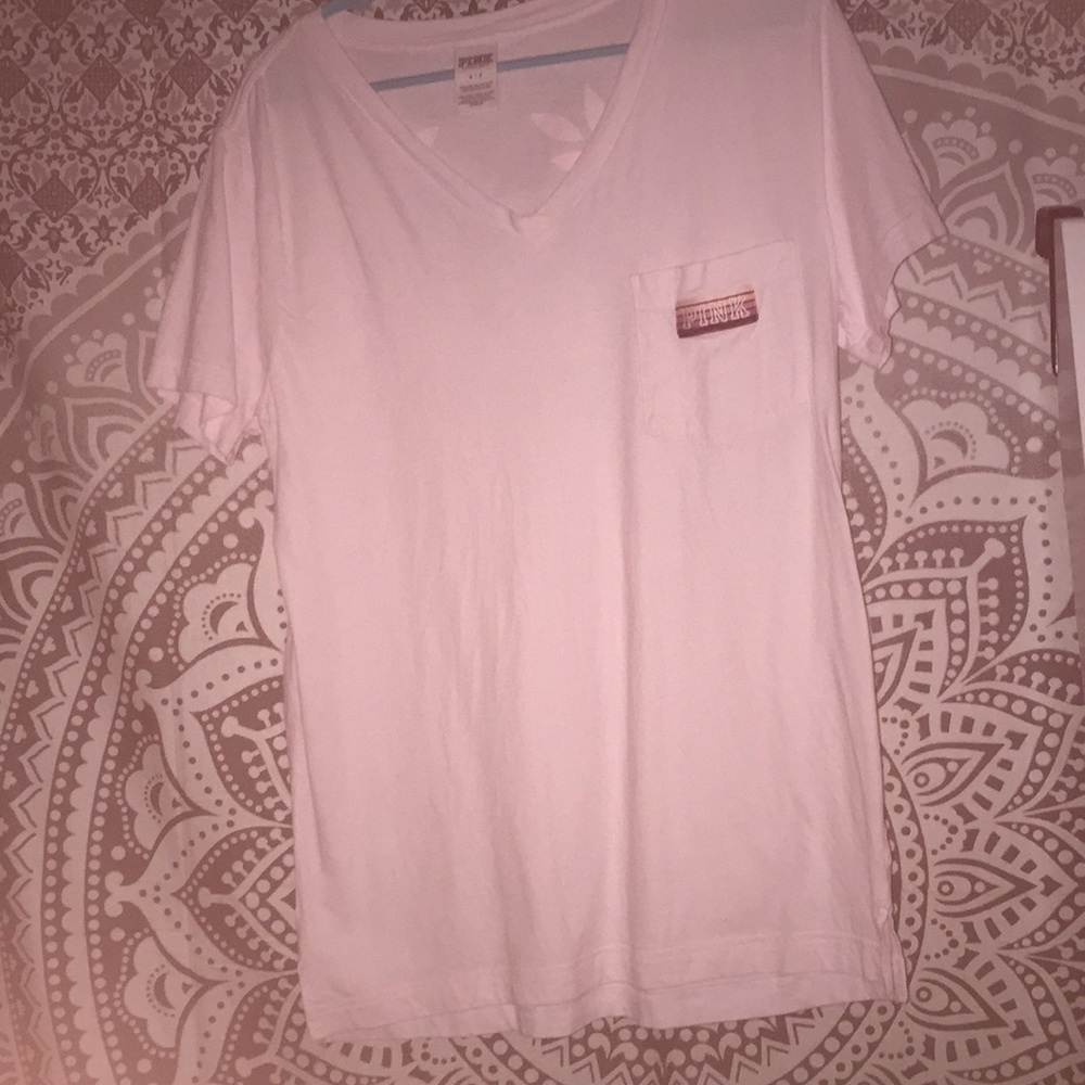 PINK v-neck tee